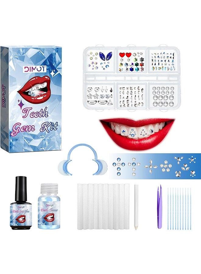 DIMOT DIY Tooth Gem Kit，Tooth Gems Kit for Teeth Gems Kit with Light,190 Tooth DIY Gem Kit Tooth Jewelry Gems Kit 2025 New for Man&Women - Image 1